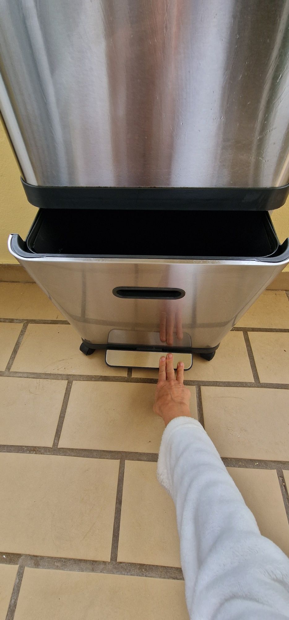 Caixote de lixo Inox indiferenciado e reciclagem