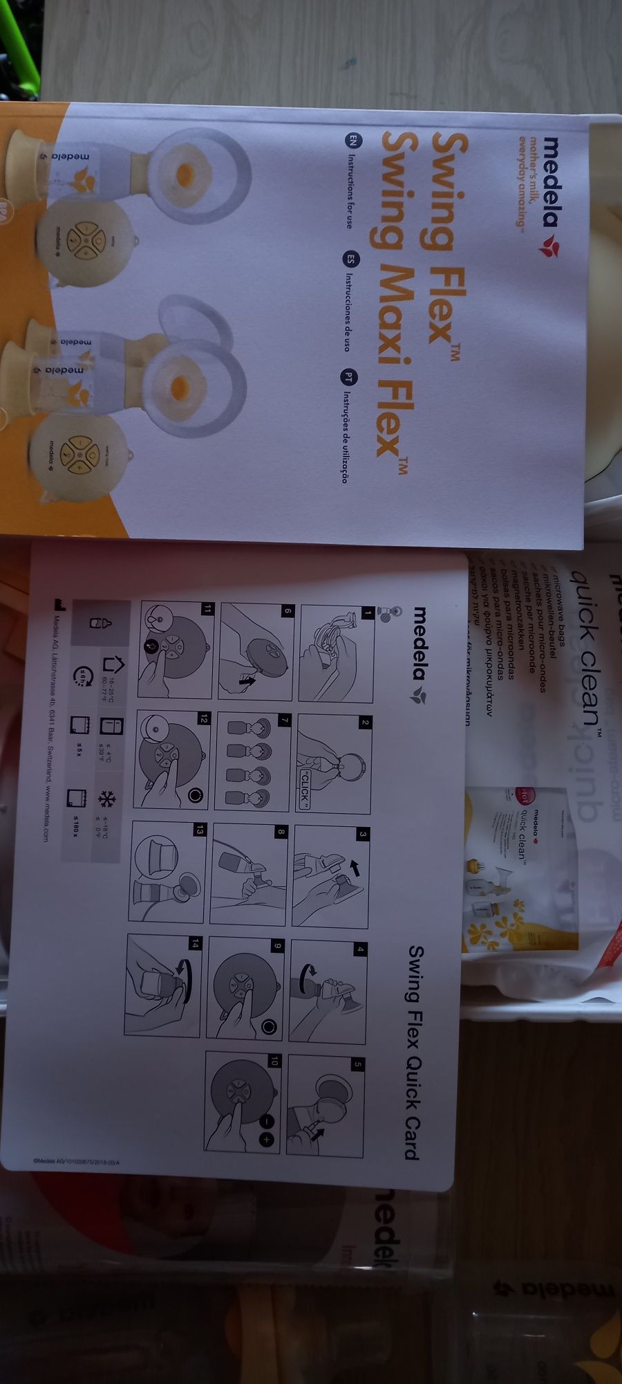 Medela Swing Flex Premium bomba extractora de leite +4 Biberões