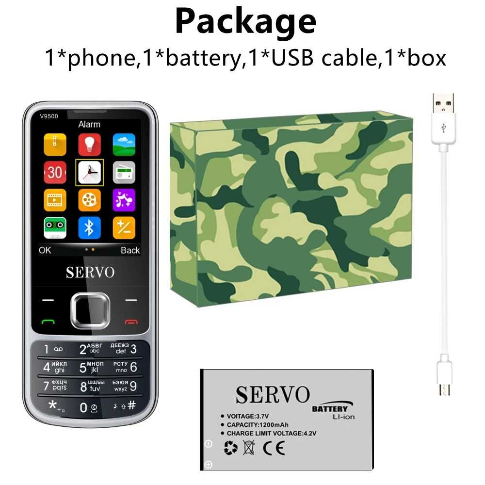 телефон кнопочный SERVO V9500 4 SIM