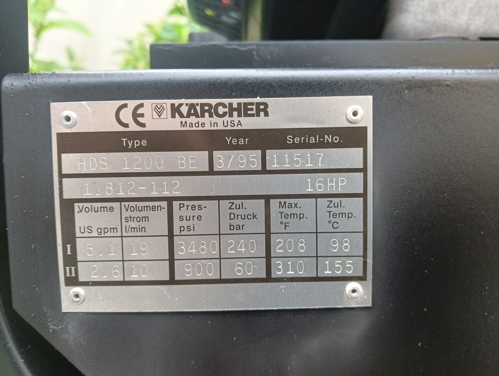 Myjka spalinowa Karcher HDS 1200 BE Vanguard  Silnik spalinowy Spalino