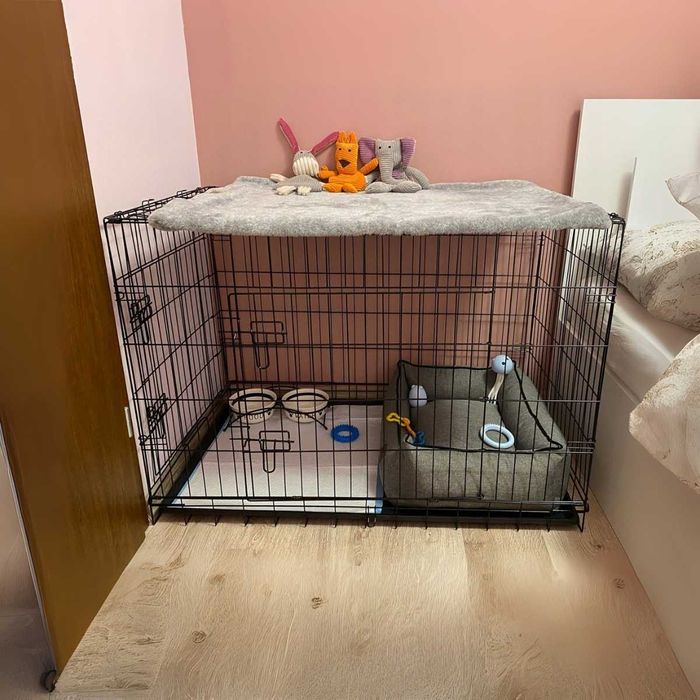 KLATKA dla psa metalowa DUŻA solidny KOJEC składany transportowy NOWY