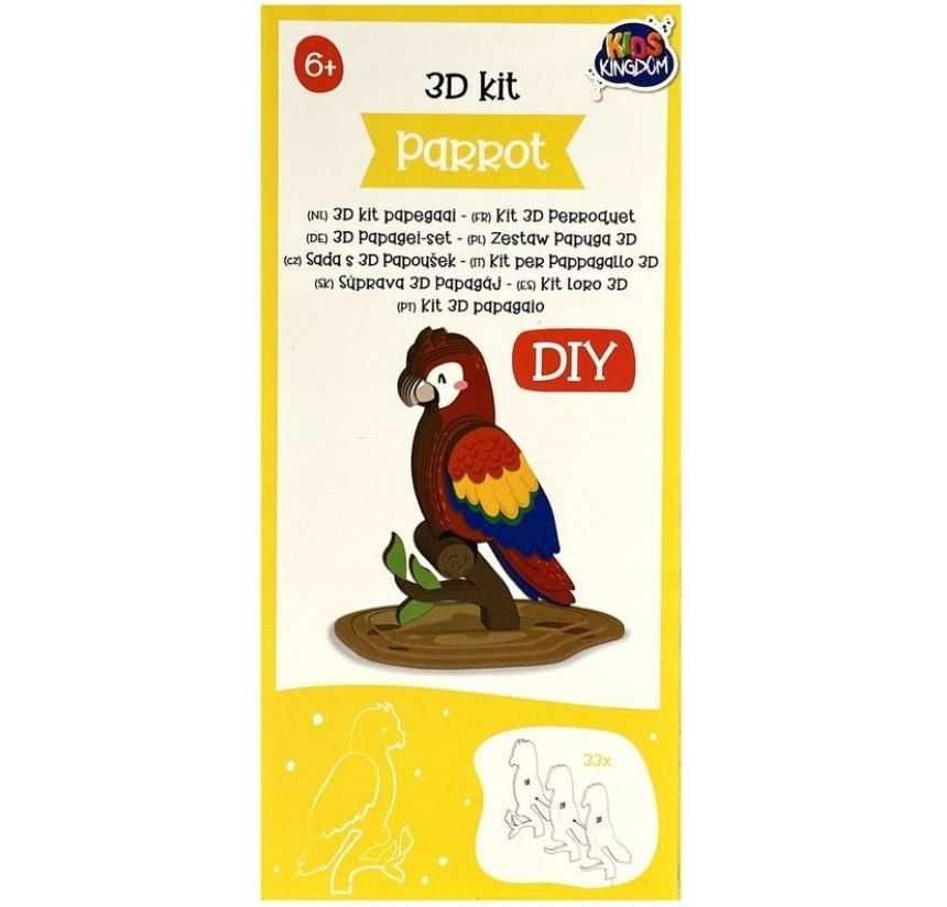Kreatywny Model 3D DIY Składany Papuga