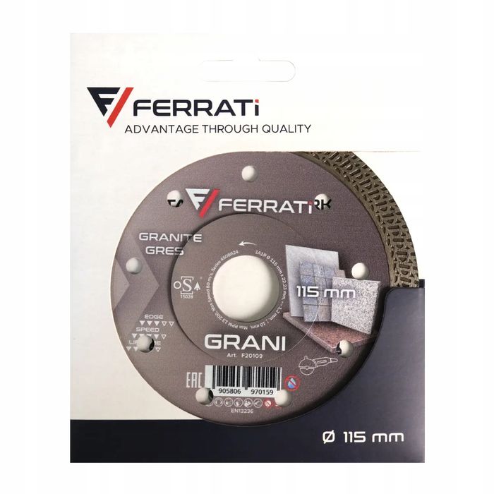 Ferrati Tarcza Do Cięcia Kamienia Naturalnego I Twardego Gresu