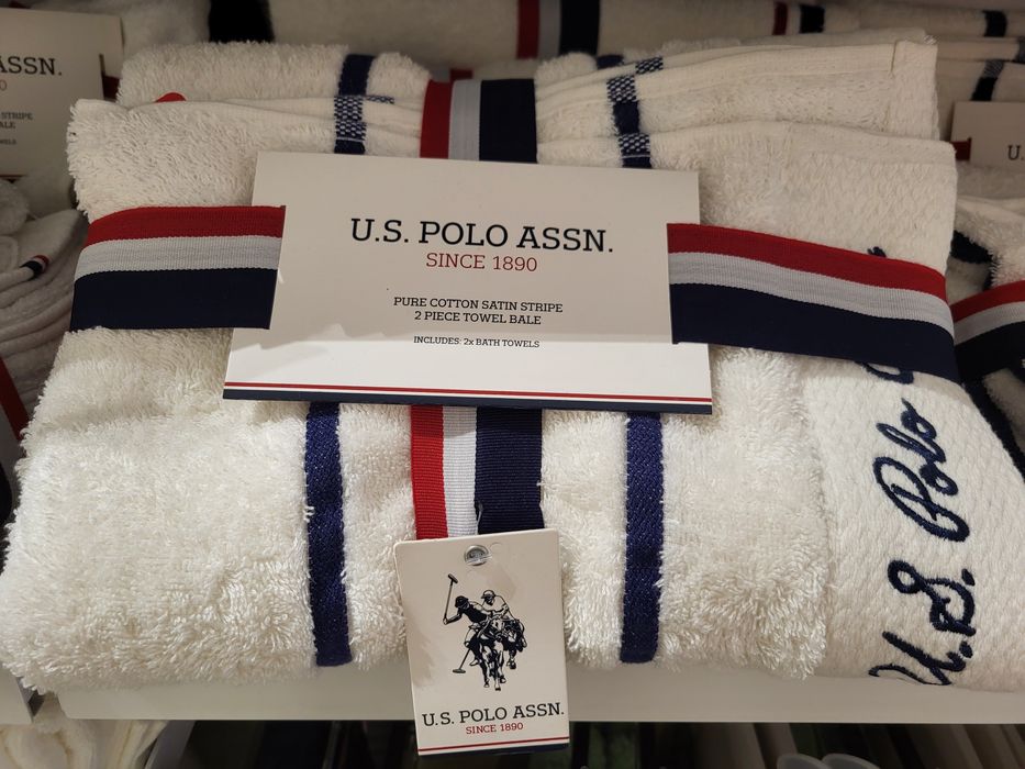 U.S. Polo Asnn. Zestaw 2 ręczników kąpielowych frotte - nowe