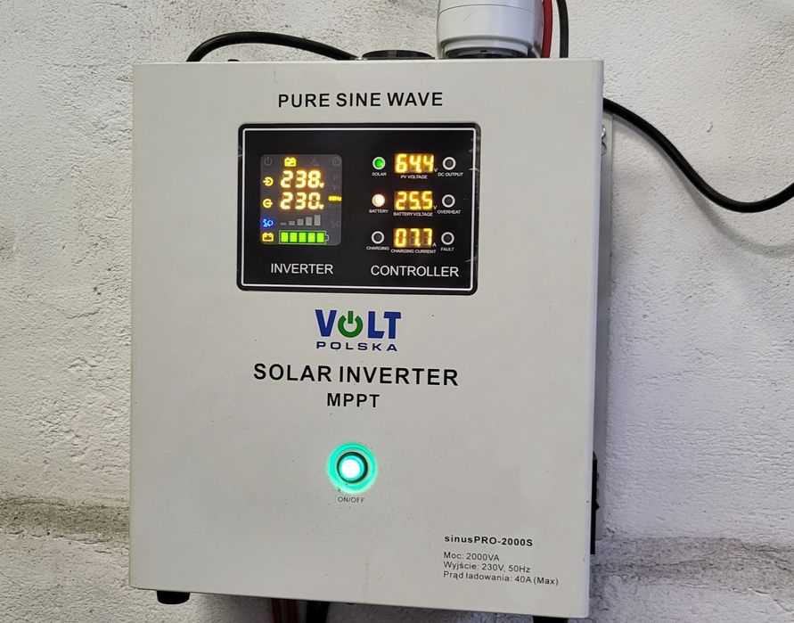 Volt sinus pro 2000s inwerter solarny + 2 AKUMULATORY