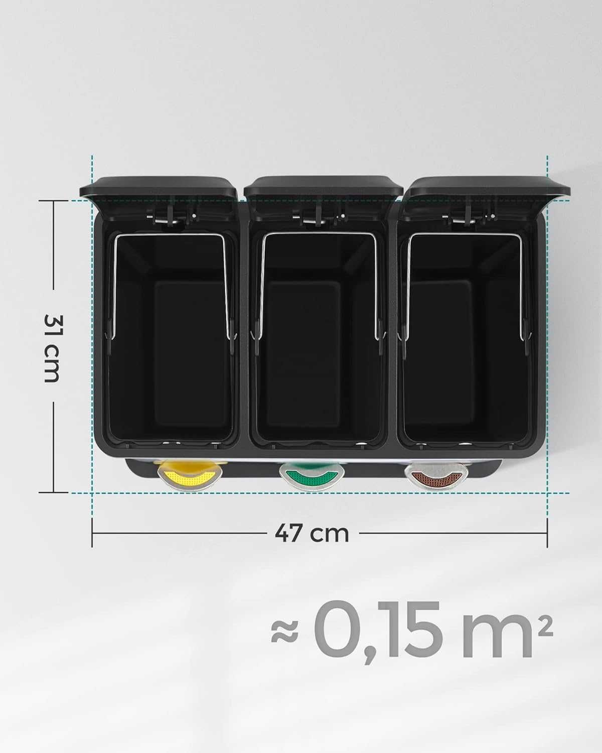 Nowy kosz na śmieci / pojemnik / śmietnik / 3x8L / SONGMICS !8348!