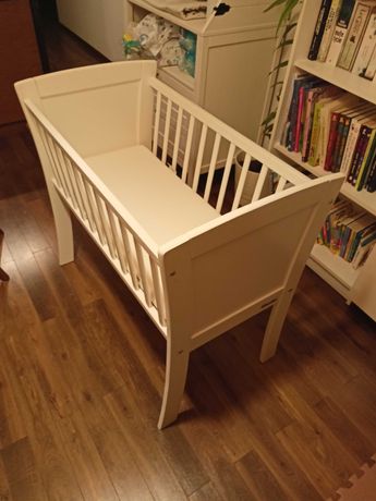 Dostawka Mini Łóżeczko Classic Crib Woodies Białe + materac