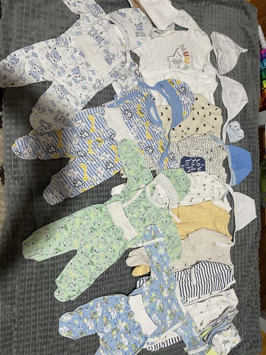 Пакет речей в пологовий, речі для новонародженого, чоловічок/сліп/боді