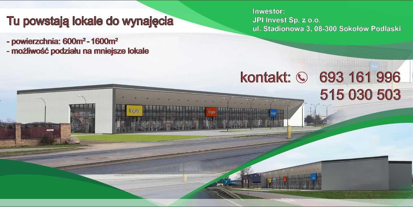 Lokal handlowo-usługowy 400m2 do wynajęcia Węgrów