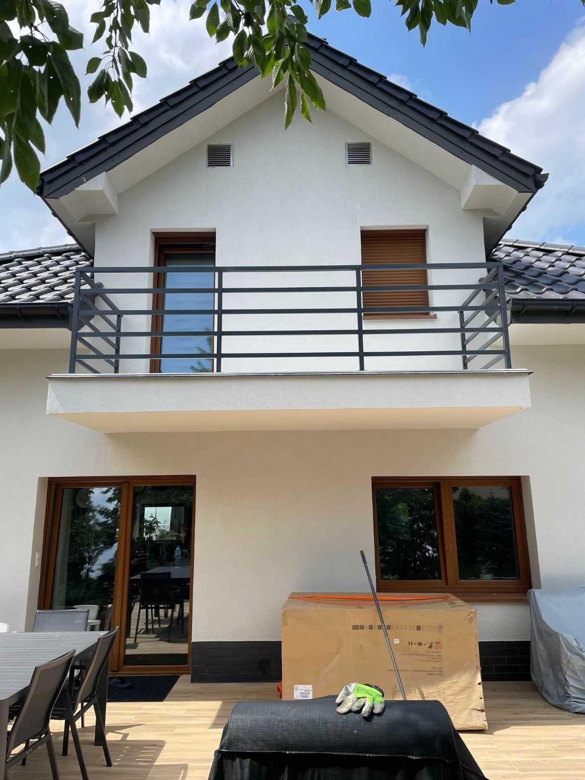 Balustrada balkonowa na balkony malowane proszkowo balustrady alu