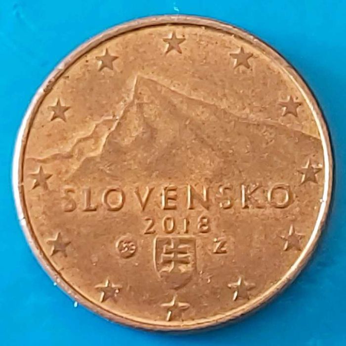 1 Cêntimo de 2018 da Eslováquia