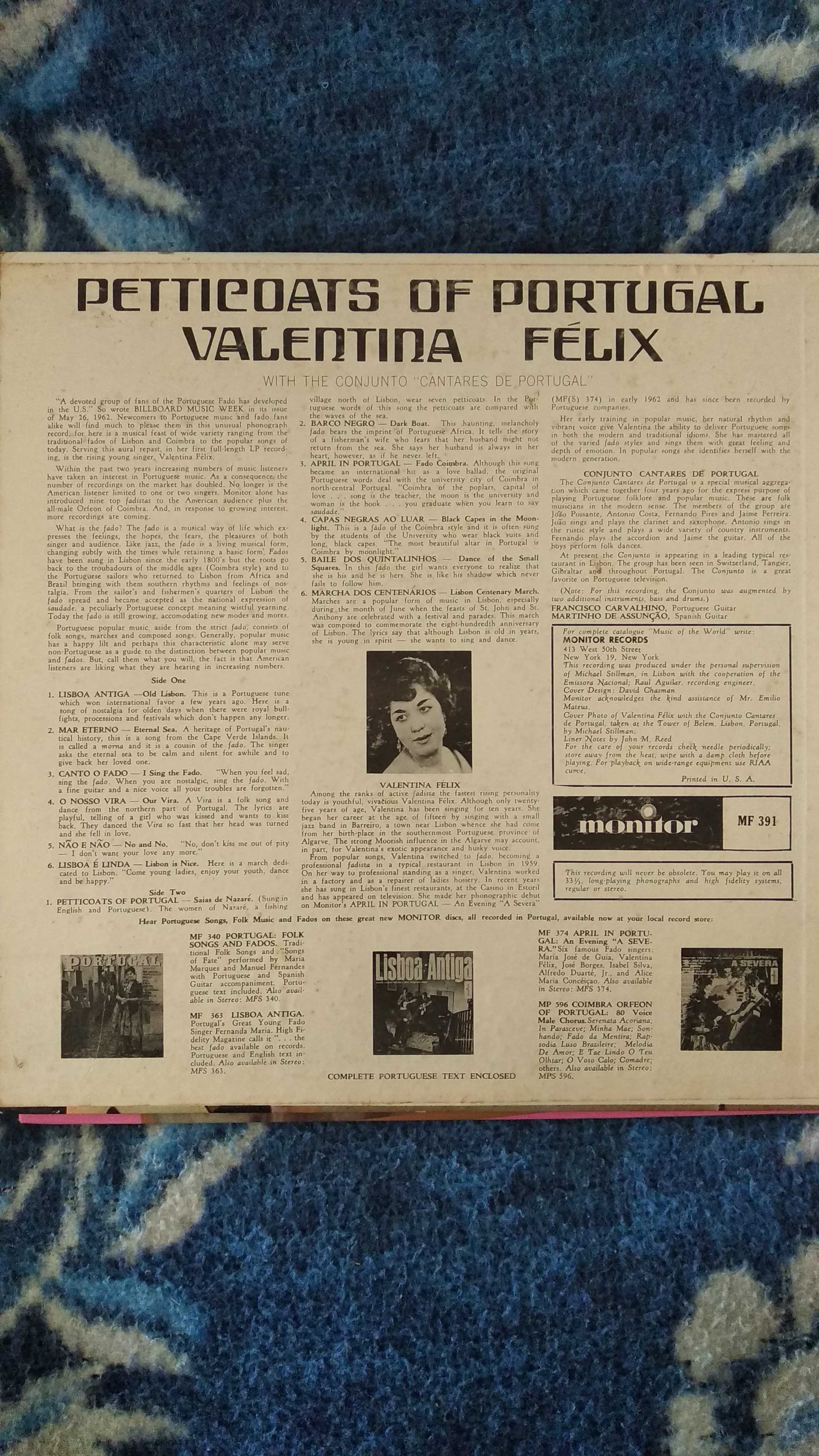 Vinil. Valentina Félix - Petticoats of Portugal