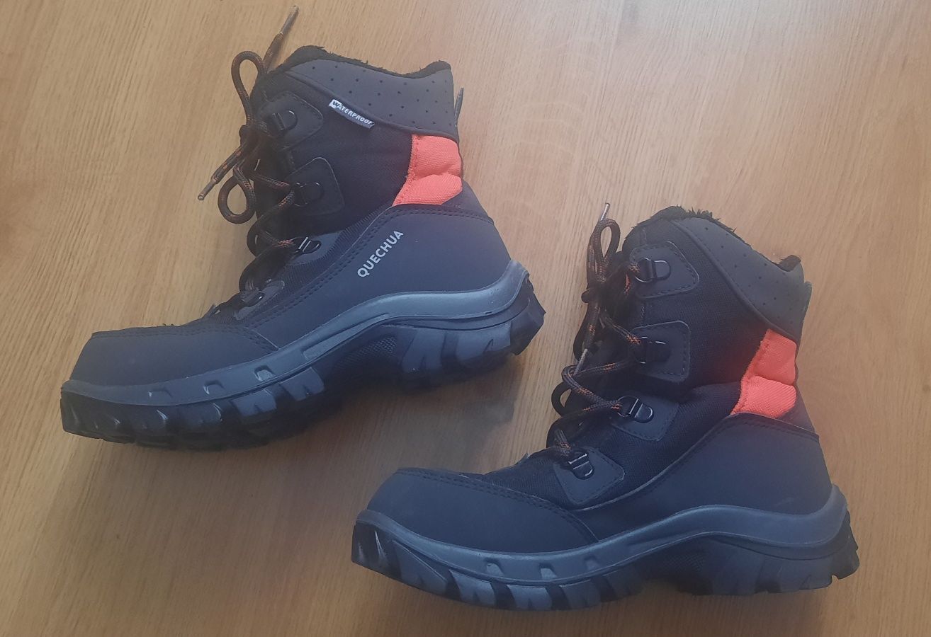 Buty zimowe kozaki trapery rozmiar 33  quechua