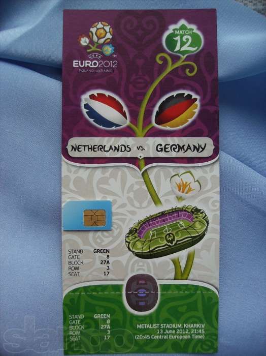 Квитки з Євро 2012 / Билеты Евро 2012 / Used UEFA Euro 2012 tickets