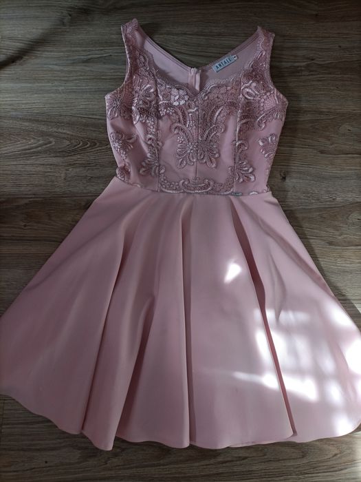 Sukienka pudrowy róż S