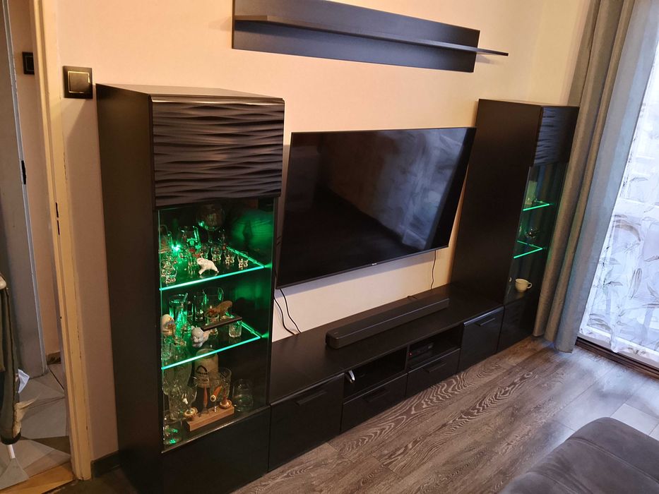 Meblościanka soria czarna/sahara 3d