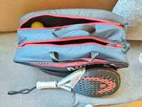 Saco e raquete de padel