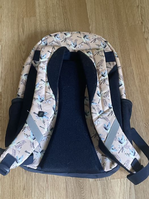 Рюкзак Hash — новый, персиковый с принтом птиц, вместительный -499 грн