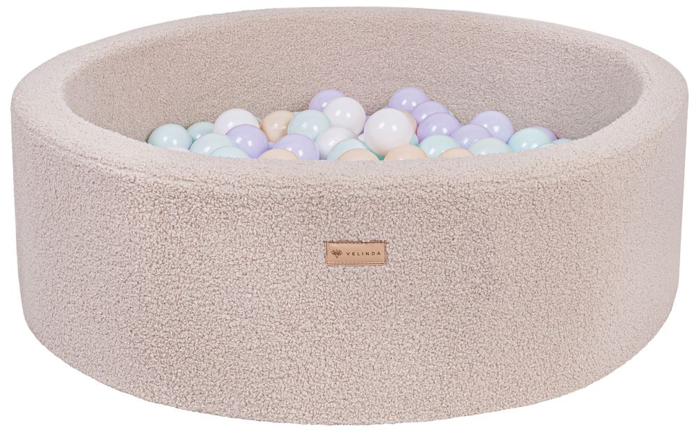 Suchy Basen z Piłeczkami 90x30 cm Piankowy Bukla Cappuccino 300 piłek