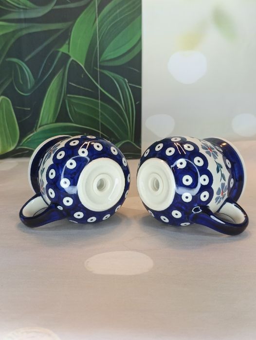 Solniczka i pieprzniczka kubki ceramika Bolesławiec