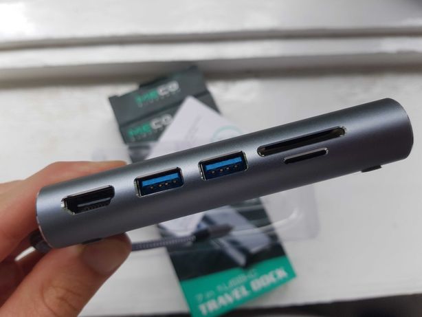 Адаптер перехіник USB-C на Ethernet USB HDMI MicroSD новий