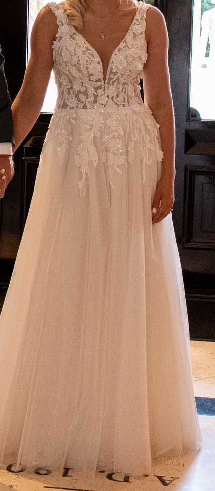 Suknia ślubna typu księżniczka 36/38 165cm + obcas 8,5cm