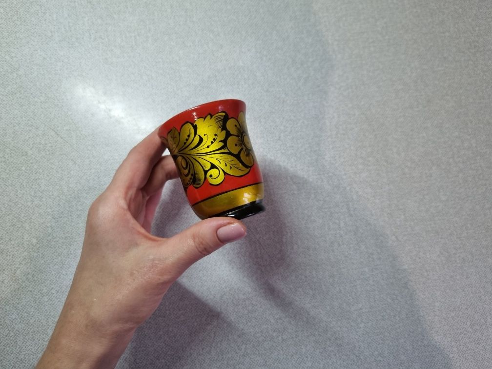 Чашка ложка Хохломская роспись