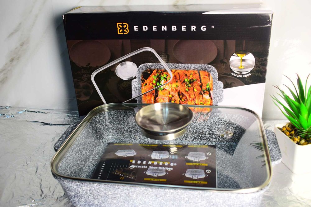 EB-12125 Жаровня З Кришкою Edenberg гранитное покрытие