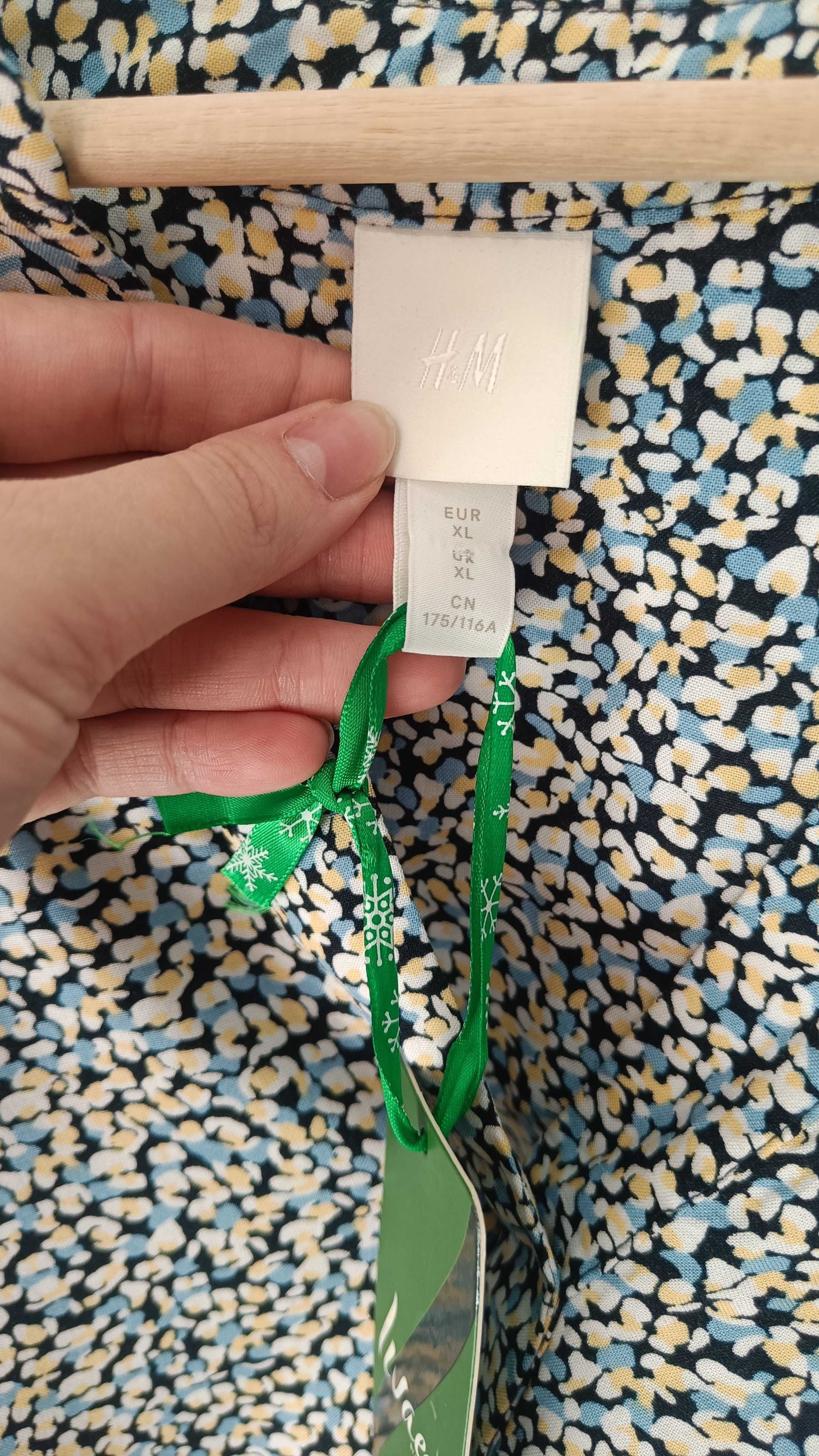 Nowa zwiewna sukienka, tunika oversize, sukienka 100% wiskoza, H&M