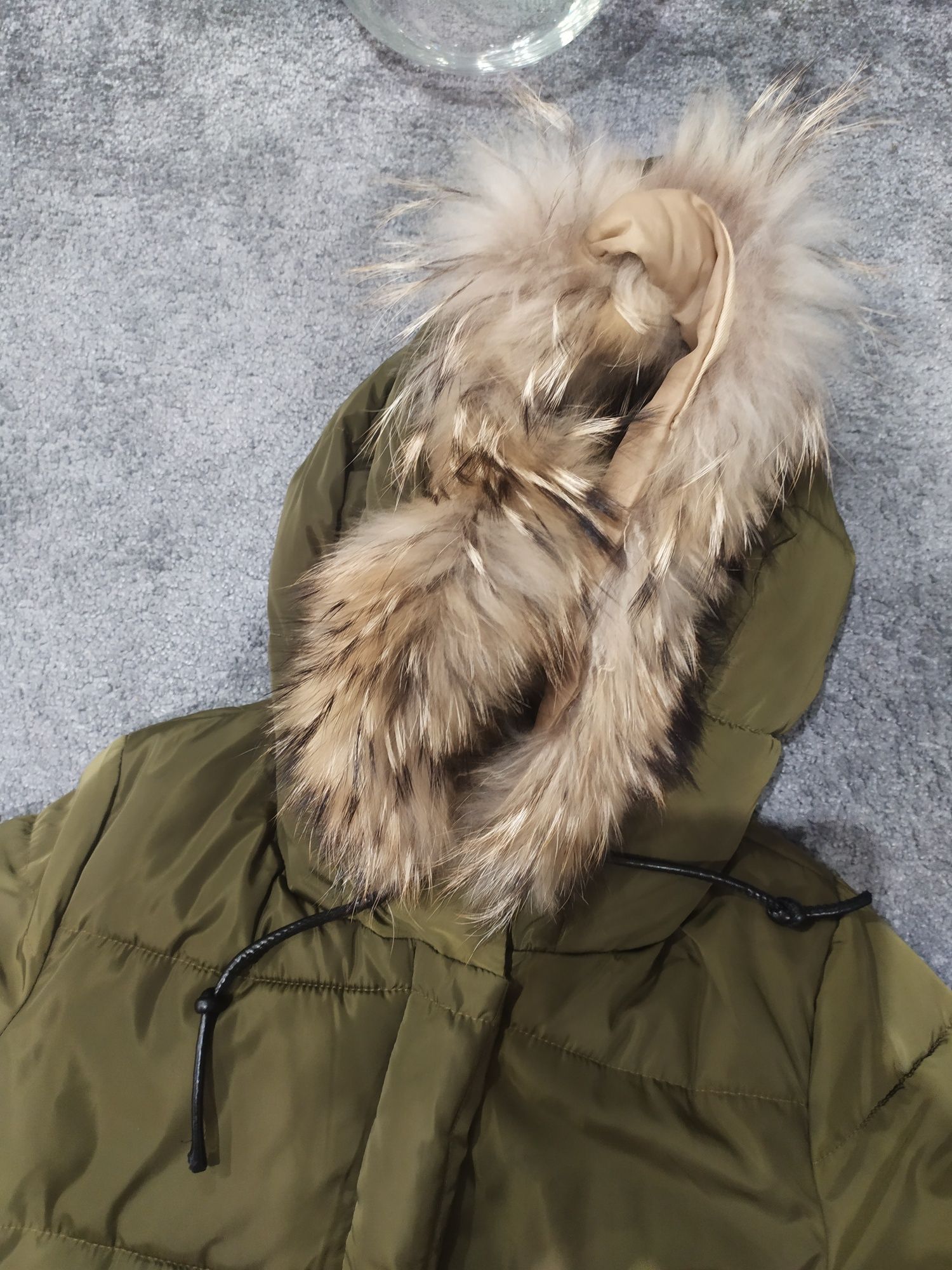 Kurtka parka zimowa khaki r M