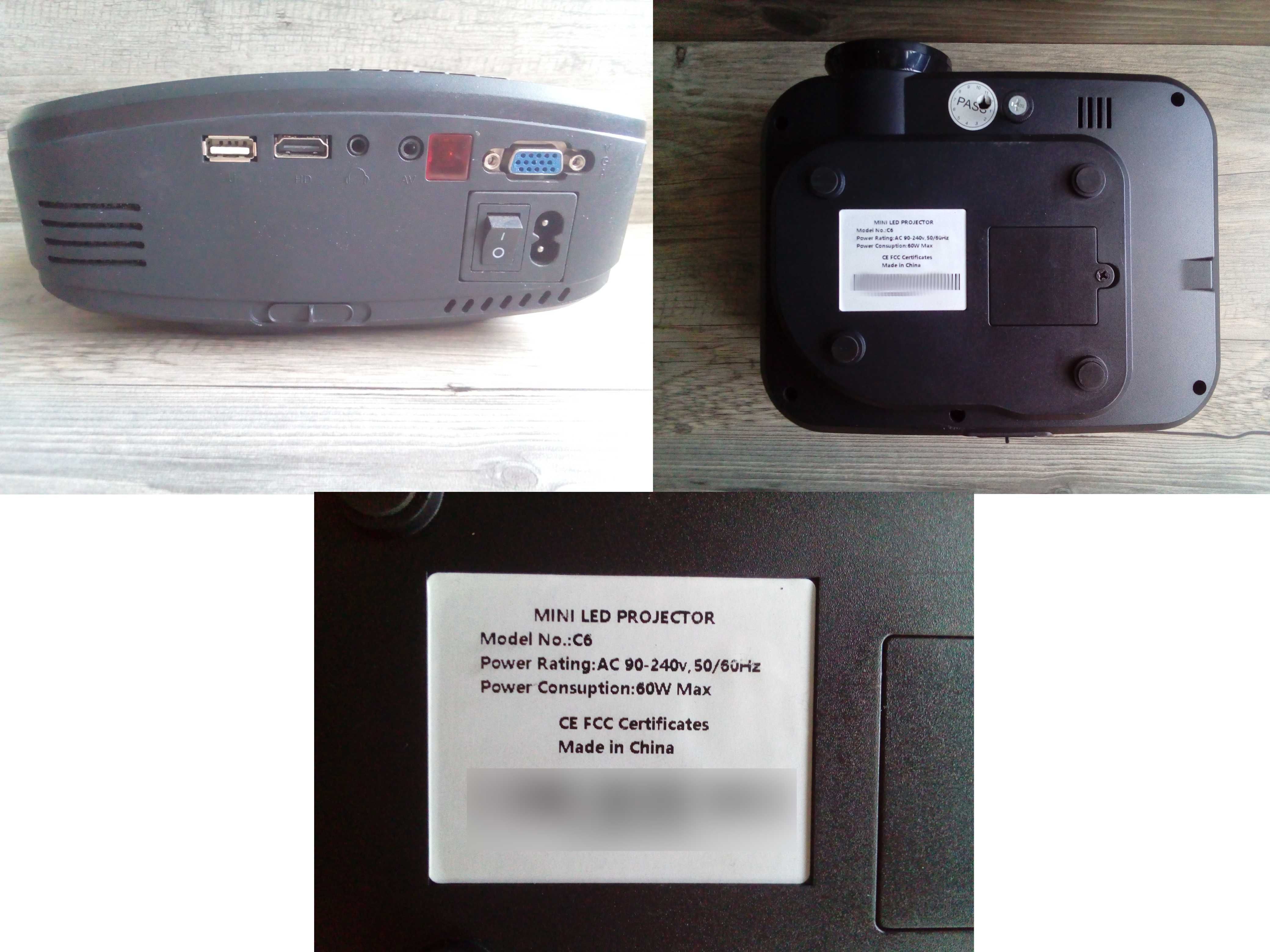 projektor, mini led projector c6