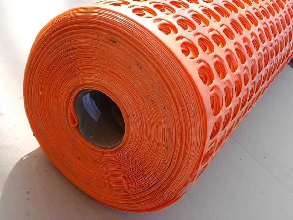 Siatka drogowa przeciwśniegowa PCV ostrzegawcza 1,2x25mb.Pomarańczowa.