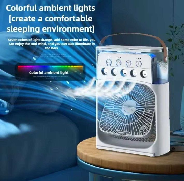 Портативный мини кондиционер вентилятор с увлажнением USB новый