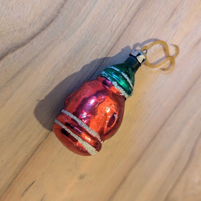 Mikołaj Bombka szklana PRL