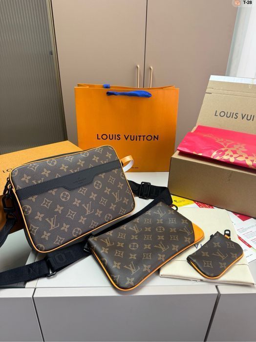 Louis Vuitton trio 3v1 сумка мужская кожаная