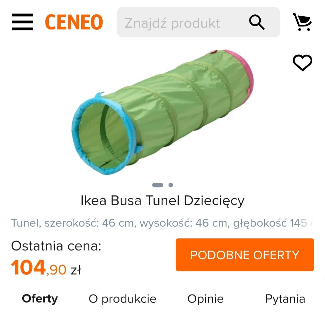 Tunel dziecięcy Ikea Busa