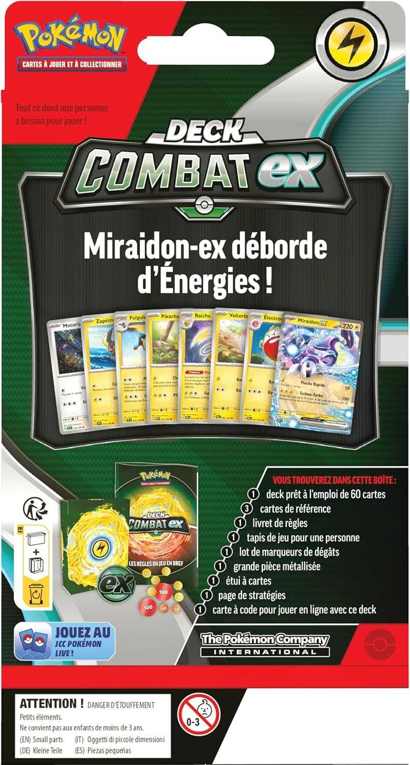 POKEMON DECK COMBAT EX zestaw MIRAIDON EX wersja francuska