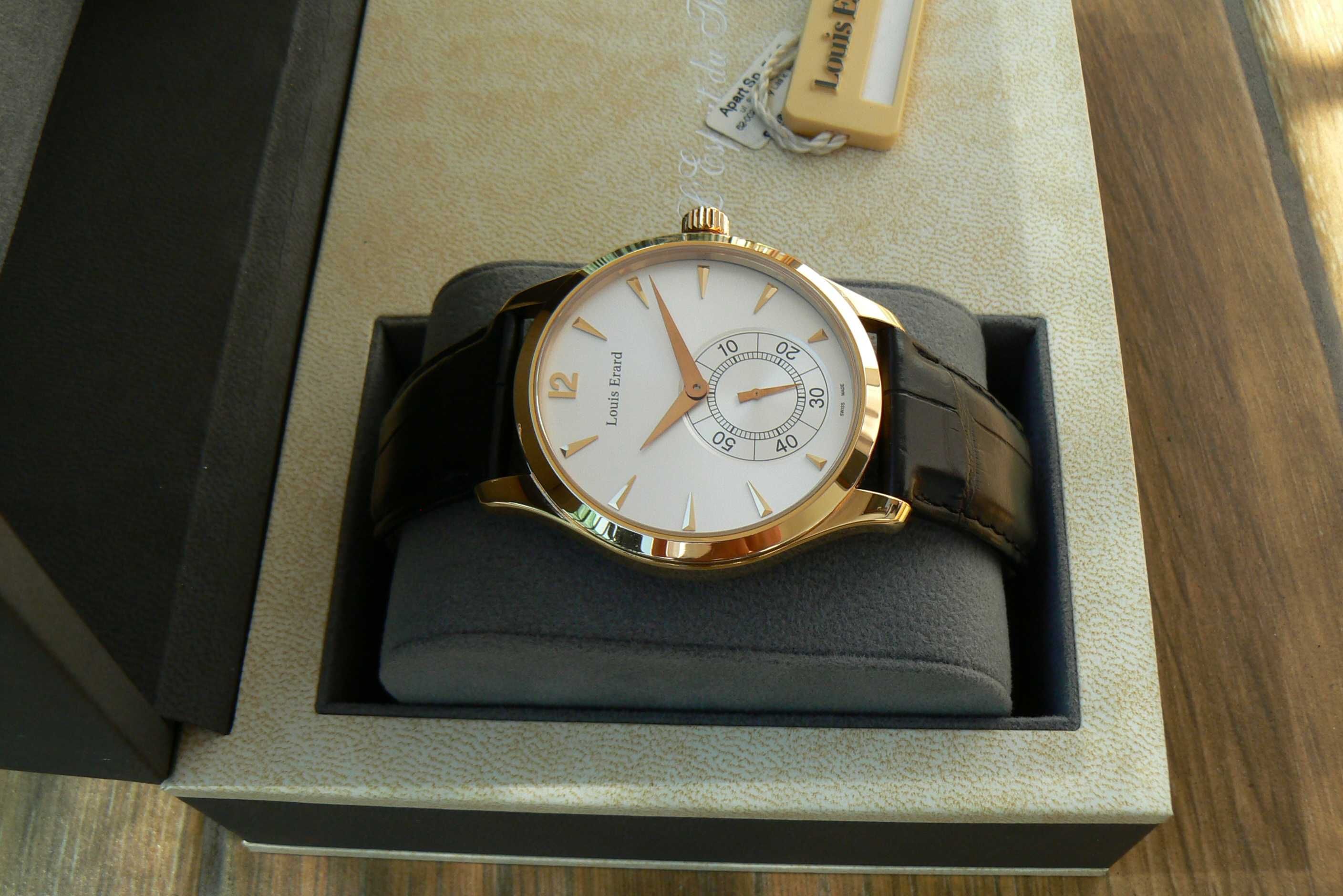 Louis Erard gold 18K złoto 750 złoty zegarek