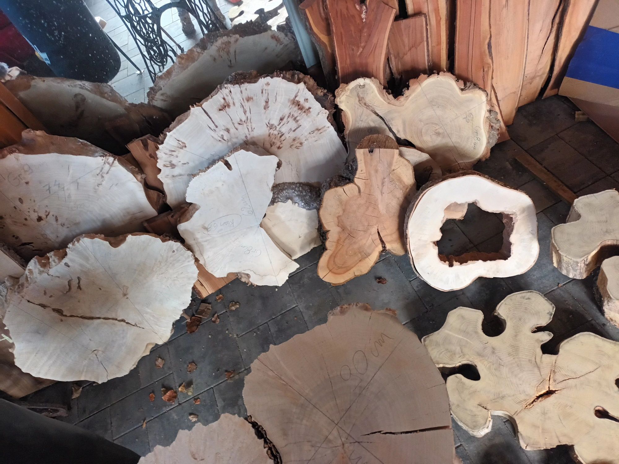 Plaster drewna akacja drzewo plastry żywica klon orzech grusza jawor
