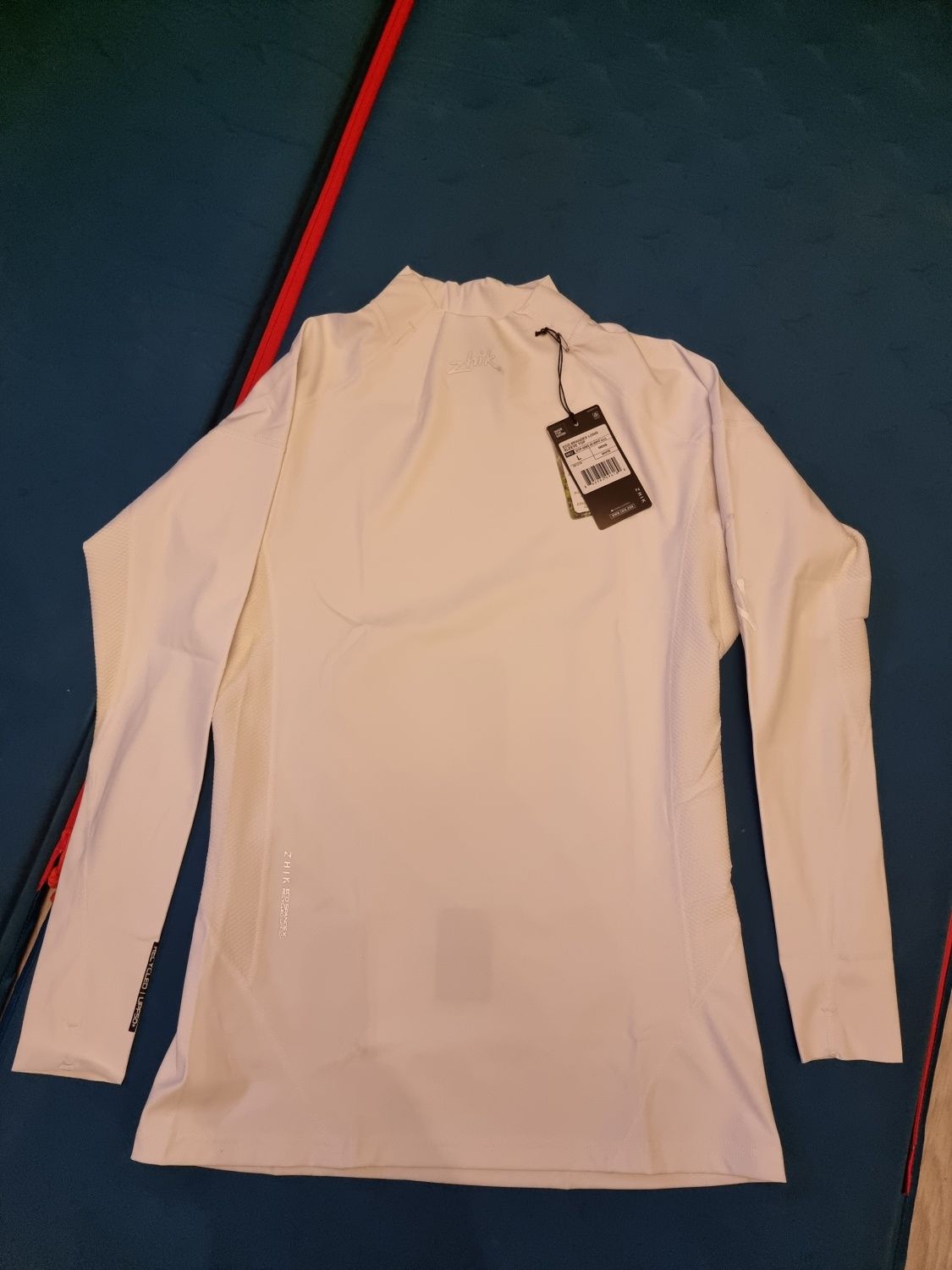 Biały Top Zhik Man White Eco Spandex Long Sleeve Top