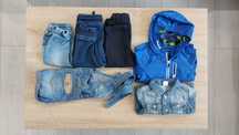 Ubrania dla chłopca rozmiar 80-86 spodnie kurtki ogrodniczki jeans