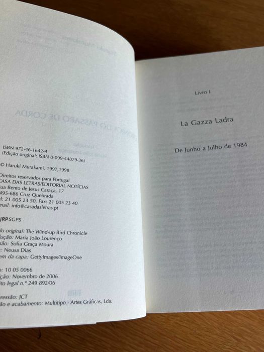 Crónica do Pássaro de Corda    HARUKI MURAKAMI