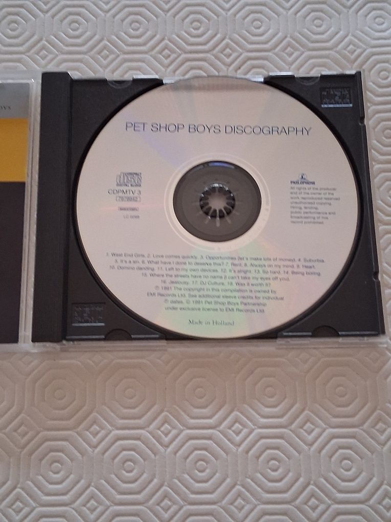 Cd mitica banda Pet shop boys