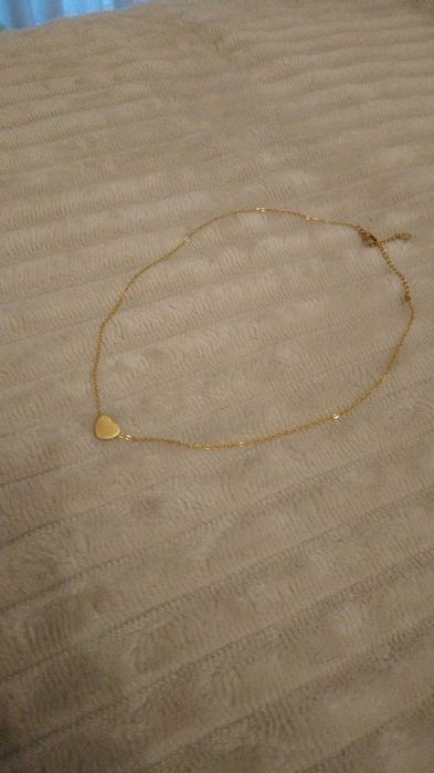 colar coração dourado