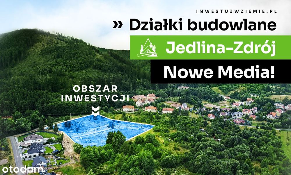 18 działek budowlanych - Jedlina Zdrój - od 600m2
