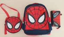 Mochila, lancheira e estojo Homem Aranha Spiderman, conjunto