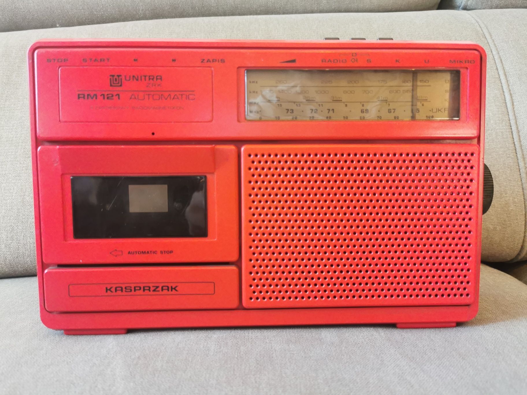 Radiomagnetofon Unitra RM121 Kasprzak czerwony