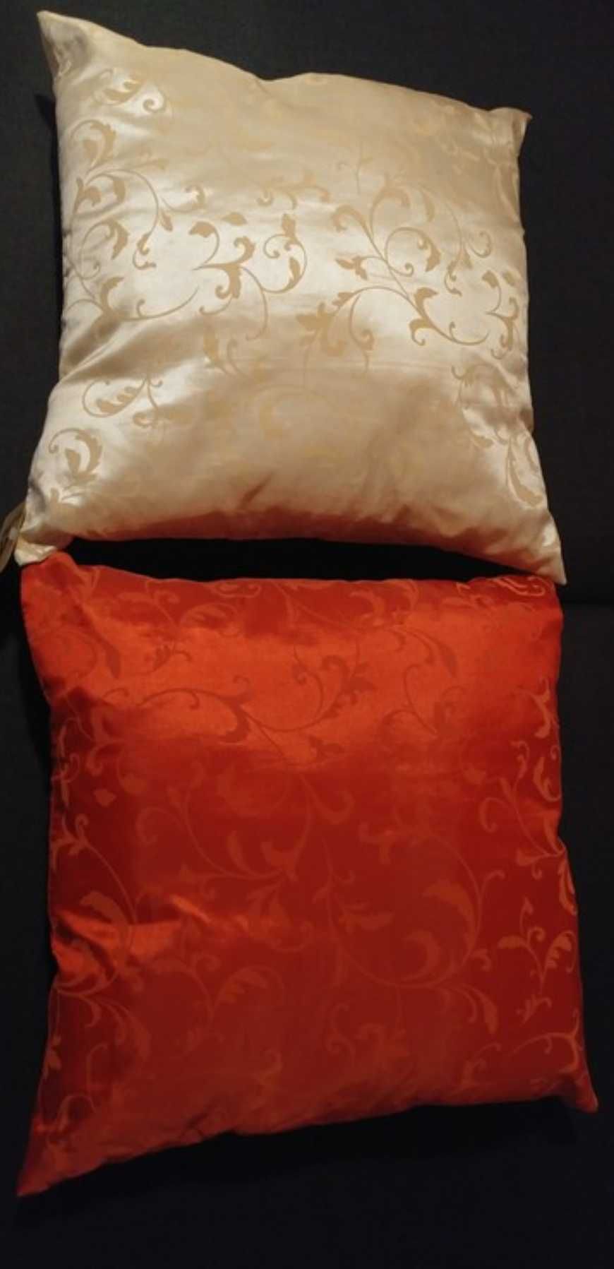 Poduszki jaśki wzór arabeska orient czerwona beż złota 40x40 glamour