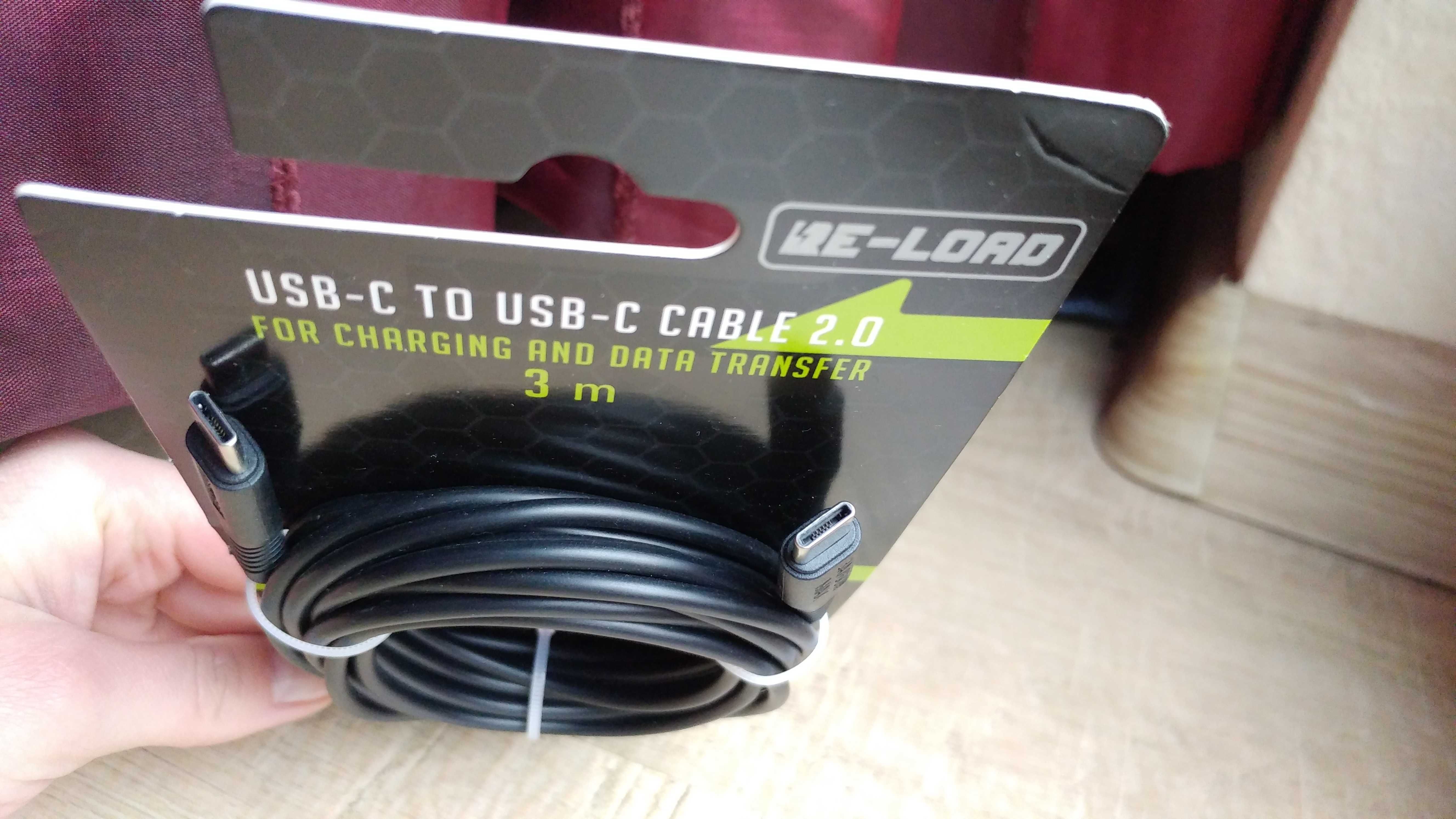 Kabel / kabelek USB-C do USB-C 2.0 / RE-LOAD (2 sztuki)