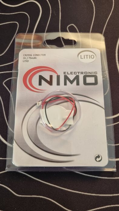 Pilha lítio/Bateria CMOS 3V 75mAh CR2016 com conector